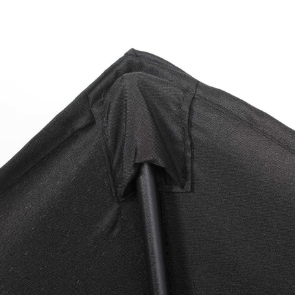 Hexagonaler Sonnenschirm Ø196 cm, drehbar, windfest, schwarz