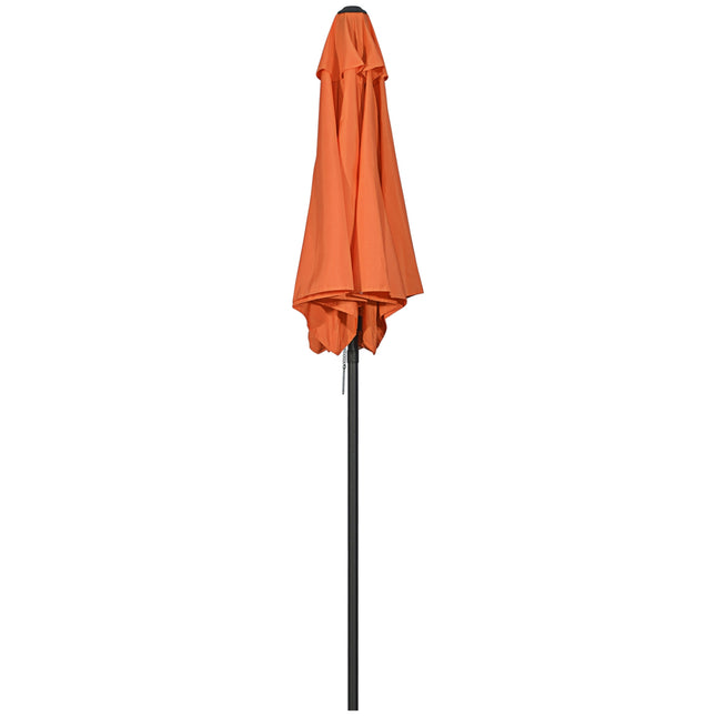 Drehbarer sechseckiger Sonnenschirm Ø196 cm, winddichter Sonnenschutz