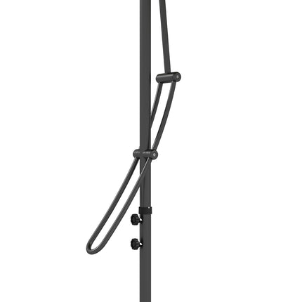 Ampelschirm Ø290 cm – UV-Schutz, LED, Dunkelgrau