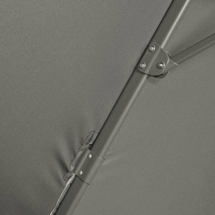 Rotating Cantilever Parasol, 294x294 cm, Grey, Aluminum Stand