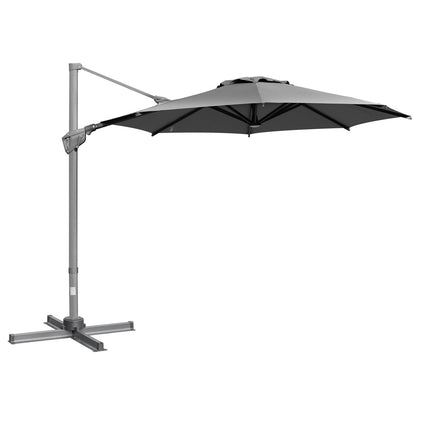 Large cantilever parasol, 300 cm, adjustable sun protection