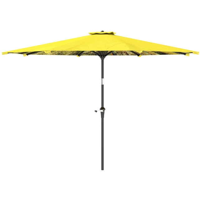 Yellow Octagonal 300cm Parasol - Windproof sun protection