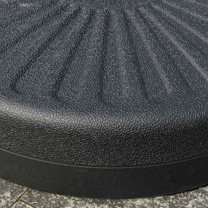 Sonnenschirmständer 22 kg, Zement, Schwarz – Passend für Ø38/48 mm