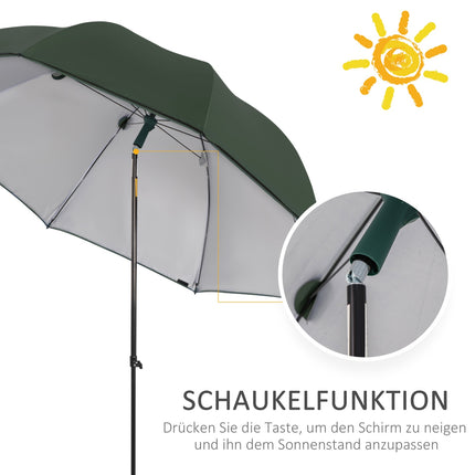 Angel-Schirmzelt, 2,2 m, mit Seitenwand, UV-Sonnenschutz