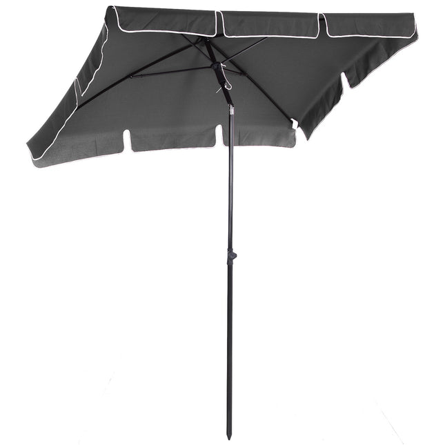 Sonnenschirm, UV-Schutz, faltbar, grau-schwarz