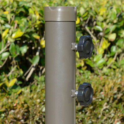 Ampelschirm, 2,67m, Doppeldach, Polyester grau