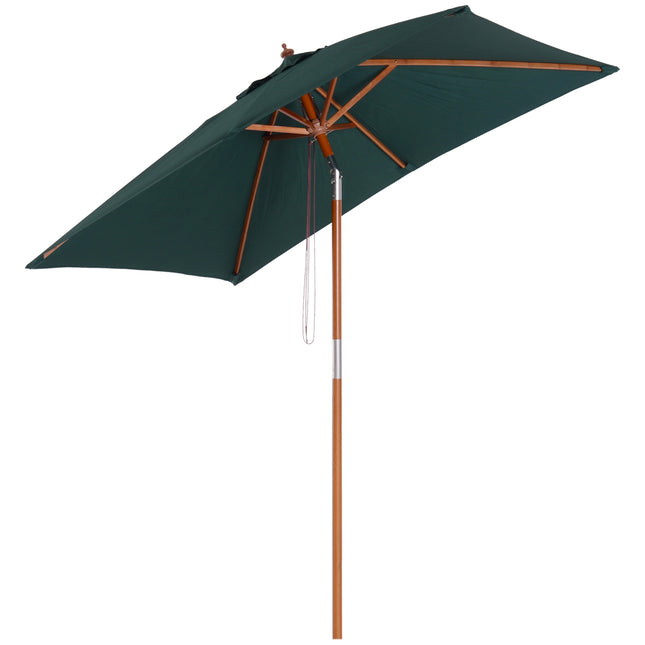 Verstellbarer klappbarer Gartenschirm, Fichte, grün 200x150x230 cm