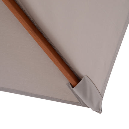 Gray foldable garden parasol, adjustable, spruce wood