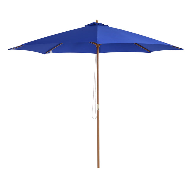 Ampelschirm 300 cm, Bambus, Blau