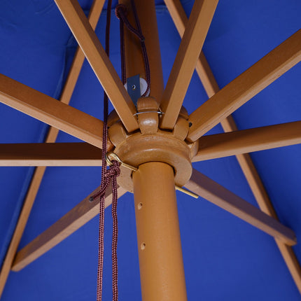 Ampelschirm 300 cm, Bambus, Blau