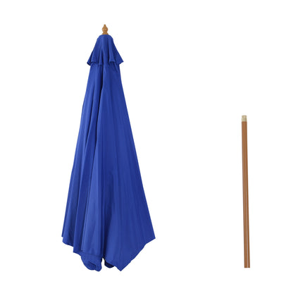 Ampelschirm 300 cm, Bambus, Blau
