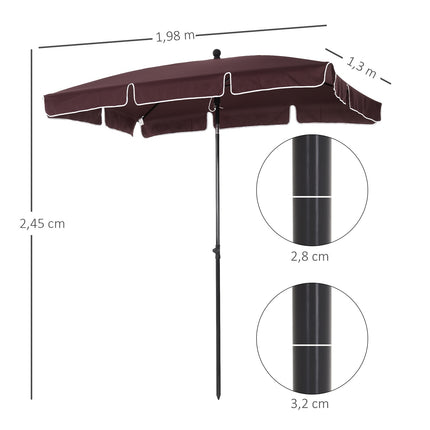 Garten-Sonnenschirm, UV-Schutz, Kaffee/Schwarz