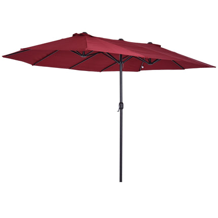 Bourgogne Ovale Gartenschirm, 460x270x240cm, Handkurbel