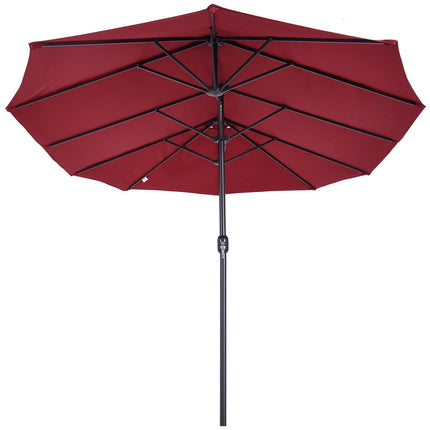 Bourgogne Ovale Gartenschirm, 460x270x240cm, Handkurbel