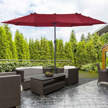 Bourgogne Ovale Gartenschirm, 460x270x240cm, Handkurbel