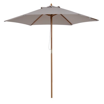 Gartenschirm, 3-lagiger Sonnenschutz, Bambus, Ø2,5x2,3 M