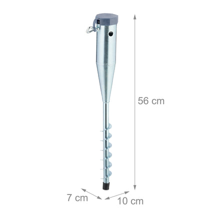 Sonnenschirm-Bodenanker, 2er-Set für Garten & Camping