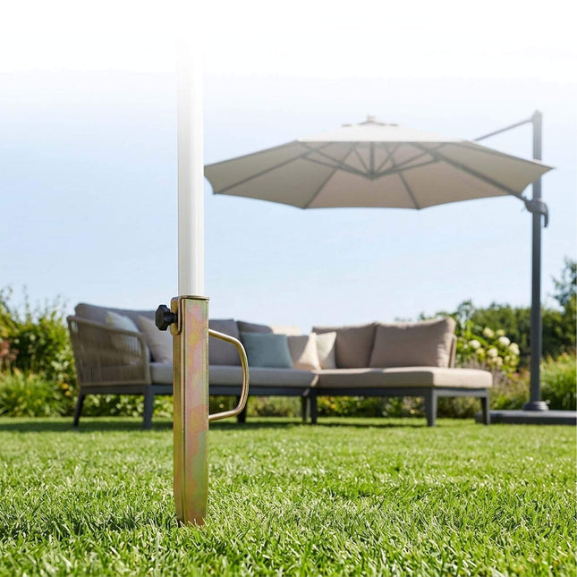 Sonnenschirm-Bodenhülsen, 2er-Set, passend für 32 mm Stangen