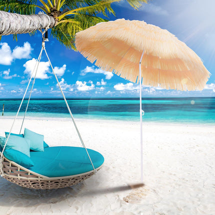 Hawaiian Beach Umbrella - 160cm, Beige, Different colors