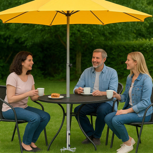 Sonnenschirmhalter mit Erdspieß, Rasenanker aus Eisen