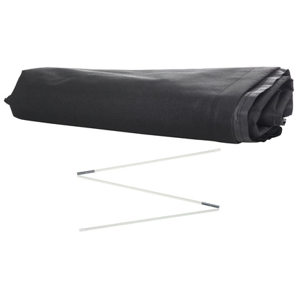 Parasol Beschermhoes Voor Parasols Tot Ø400 Cm Hoes Parasol Beschermkap Met Ritssluiting, Zakstang Oxford Stof Zwart