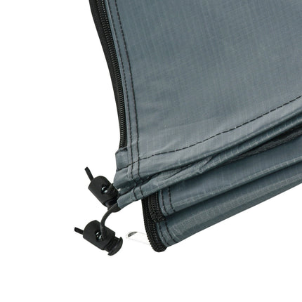 Weatherproof parasol cover with straps, zip, grey, 178x25/35cm