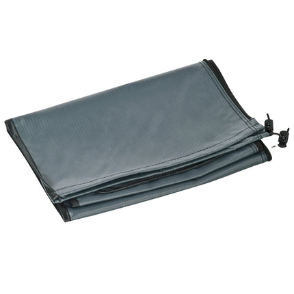 Weatherproof parasol cover with straps, zip, grey, 178x25/35cm