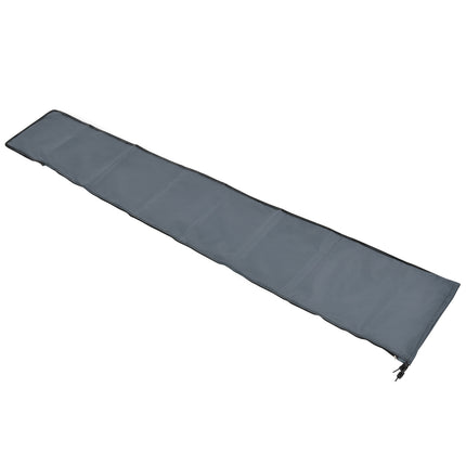 Weatherproof parasol cover with straps, zip, grey, 178x25/35cm