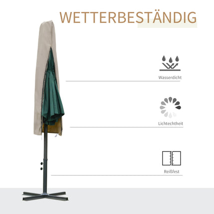 Sonnenschirm, wetterfest, winddicht, Outdoor, 63x164 cm