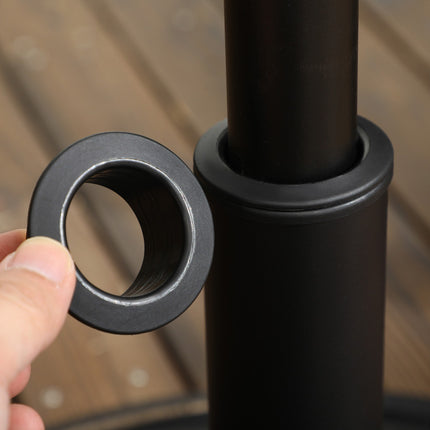Pied de parasol rond de jardin en résine bronze, capacité de charge 18 kg, pour mât de Ø 38/48 mm
