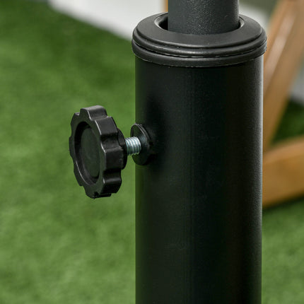 Pied de parasol rond de jardin en résine bronze, capacité de charge 18 kg, pour mât de Ø 38/48 mm