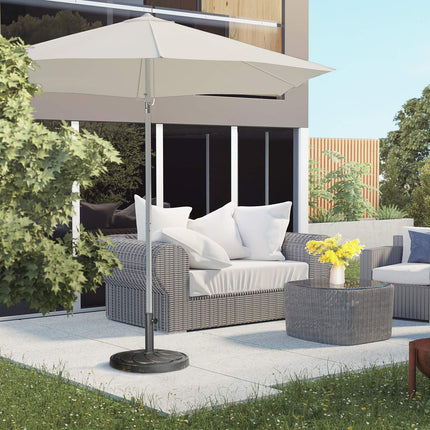Pied de parasol rond de jardin en résine bronze, capacité de charge 18 kg, pour mât de Ø 38/48 mm