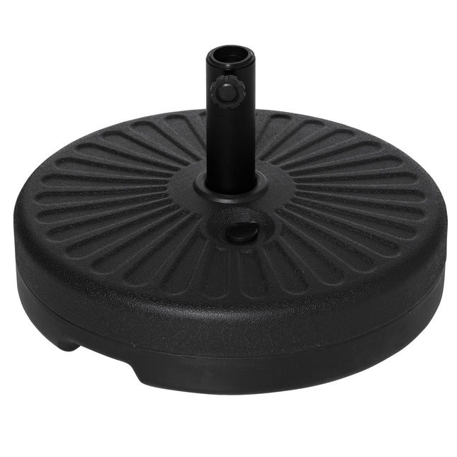Sonnenschirmständer aus schwarzem Zement, 21-26 kg, Ø 38-51 mm