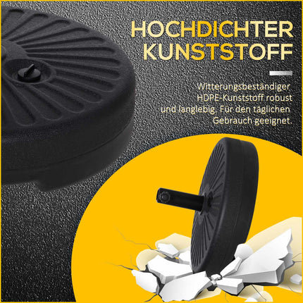 Parasolvoet 21-26Kg Voor Ø38Mm Cement Zwart Ø51X30Hcm