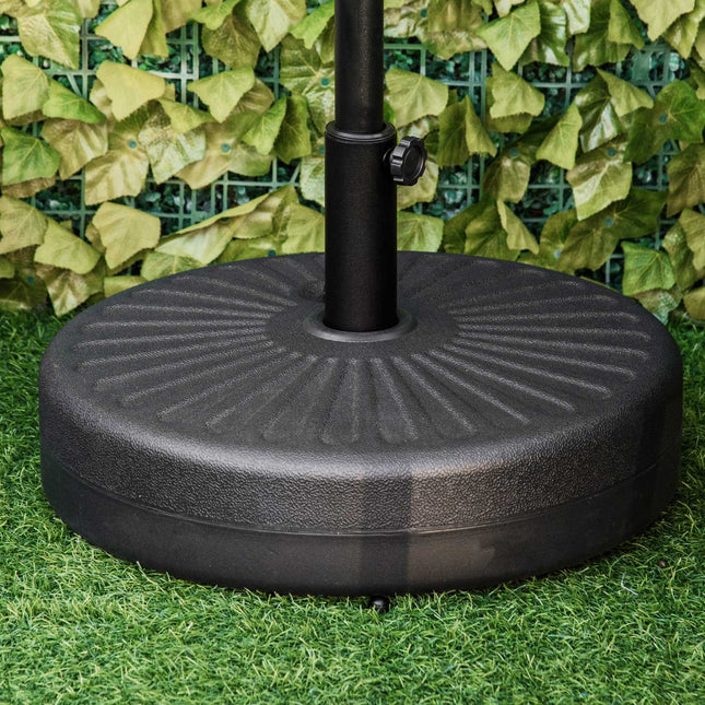 Sonnenschirmständer aus schwarzem Zement, 21-26 kg, Ø 38-51 mm
