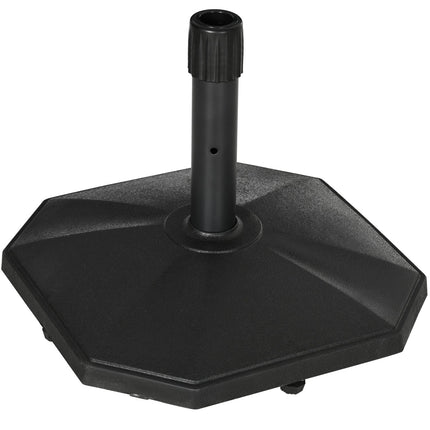 Pied de parasol 22 kg, base stable pour mâts Ø 32/34/38 mm, remplissage ciment, idéal pour jardin, noir, Ø 46 x 39 cm