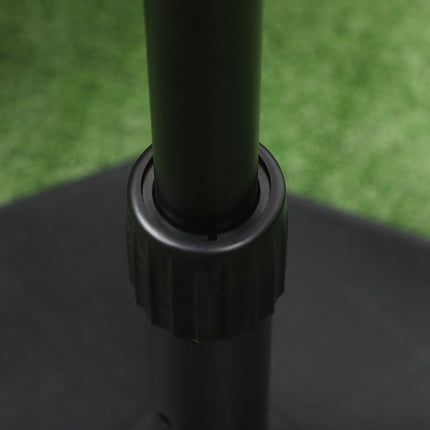 Pied de parasol 22 kg, base stable pour mâts Ø 32/34/38 mm, remplissage ciment, idéal pour jardin, noir, Ø 46 x 39 cm