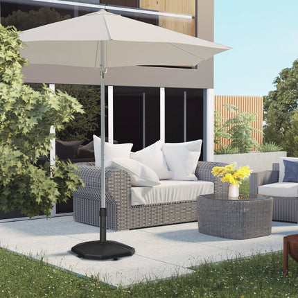 Pied de parasol 22 kg, base stable pour mâts Ø 32/34/38 mm, remplissage ciment, idéal pour jardin, noir, Ø 46 x 39 cm