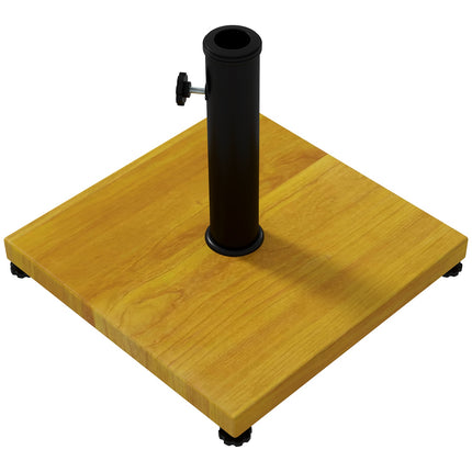 Sonnenschirmständer, 25 kg verstellbar, Holzoptik, gelb