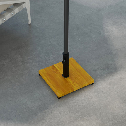 Sonnenschirmständer, 25 kg verstellbar, Holzoptik, gelb