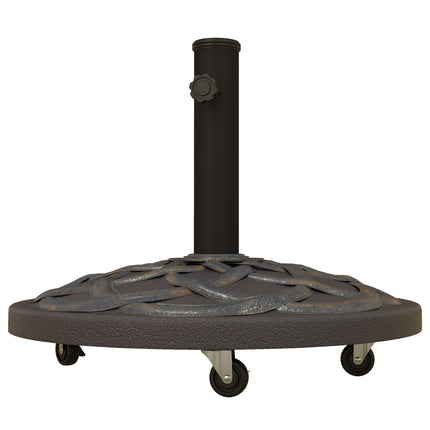 Umbrella stand with wheels, adjustable, 25 kg, bronze