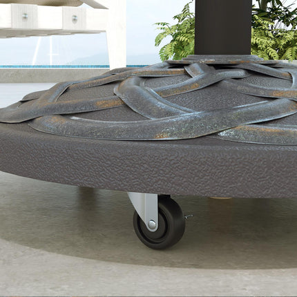 Umbrella stand with wheels, adjustable, 25 kg, bronze