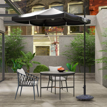 Umbrella stand with wheels, adjustable, 25 kg, bronze
