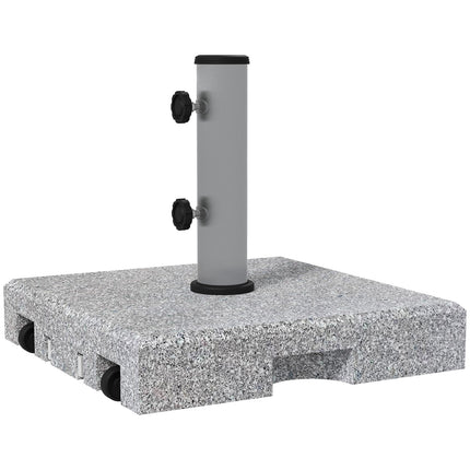 Sonnenschirmständer aus Granit mit Rollen, 38,5 kg, passend für Ø 32-48 mm