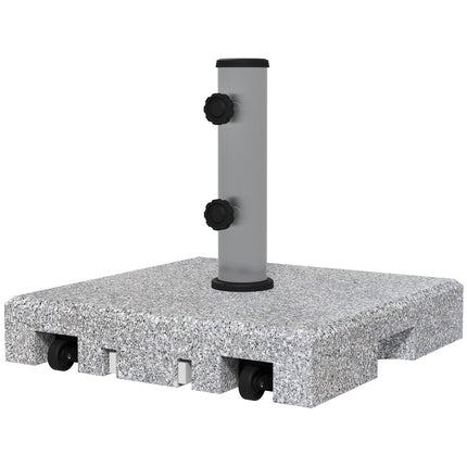 Sonnenschirmständer aus Granit mit Rollen, 38,5 kg, passend für Ø 32-48 mm
