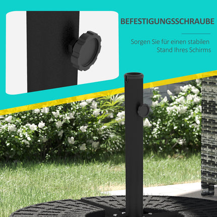 Sonnenschirmständer, Schwarz – 4 kg, Passend für Stangen Ø38–48 mm