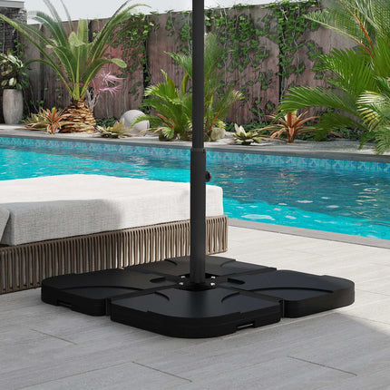 Sonnenschirmständer, Schwarz – 4 kg, Passend für Stangen Ø38–48 mm