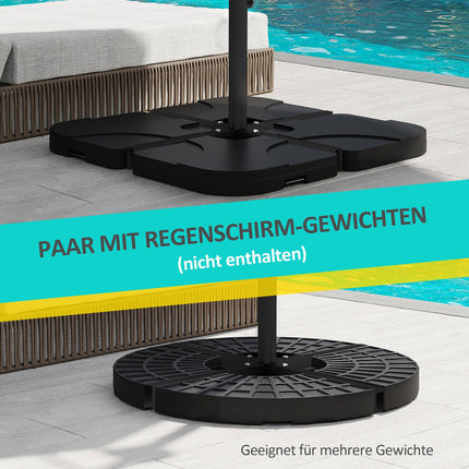 Sonnenschirmständer, Schwarz – 4 kg, Passend für Stangen Ø38–48 mm