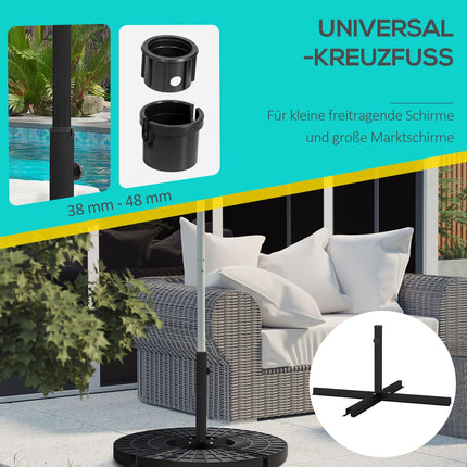 Sonnenschirmständer, Schwarz – 4 kg, Passend für Stangen Ø38–48 mm