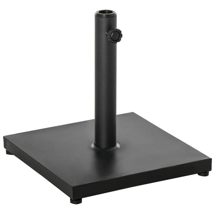 Schwarzer Schirmständer aus Metall und Zement, 13 kg, passend für Ø35-48 mm